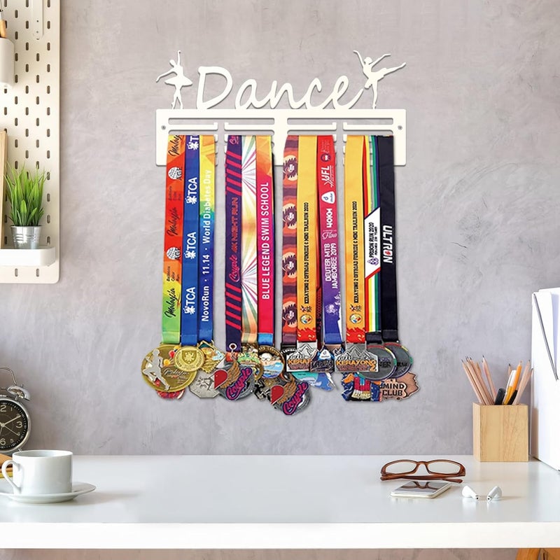 Resama Medal Hanger Holder Display Wall Rack Frame Shelf-Medal Hanger Awards Ribbon Soccer,Gymnastics,Holder Display Rack for 60 Medals - Image 2